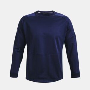 1370383 UA MENS STORM FLEECE CREW NAVY